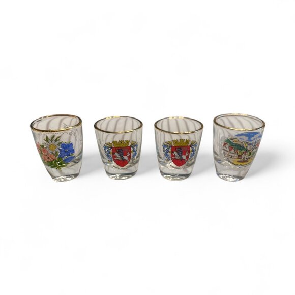 Vintage German Shot Glasses set of 4 - Picture 1 of 6